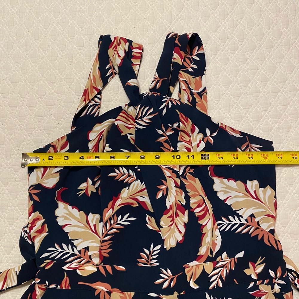Joie Strapless Jumpsuit in Navy and Pink Floral - Picture 13 of 13